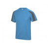 Tee shirt polyester bi color