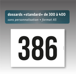 dossard sans perso de 300 a 400