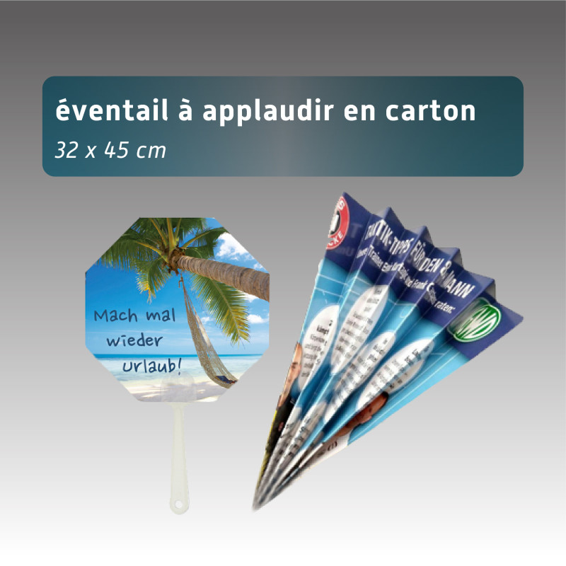 Éventail carton personnalisée Éventail carton personnalisée