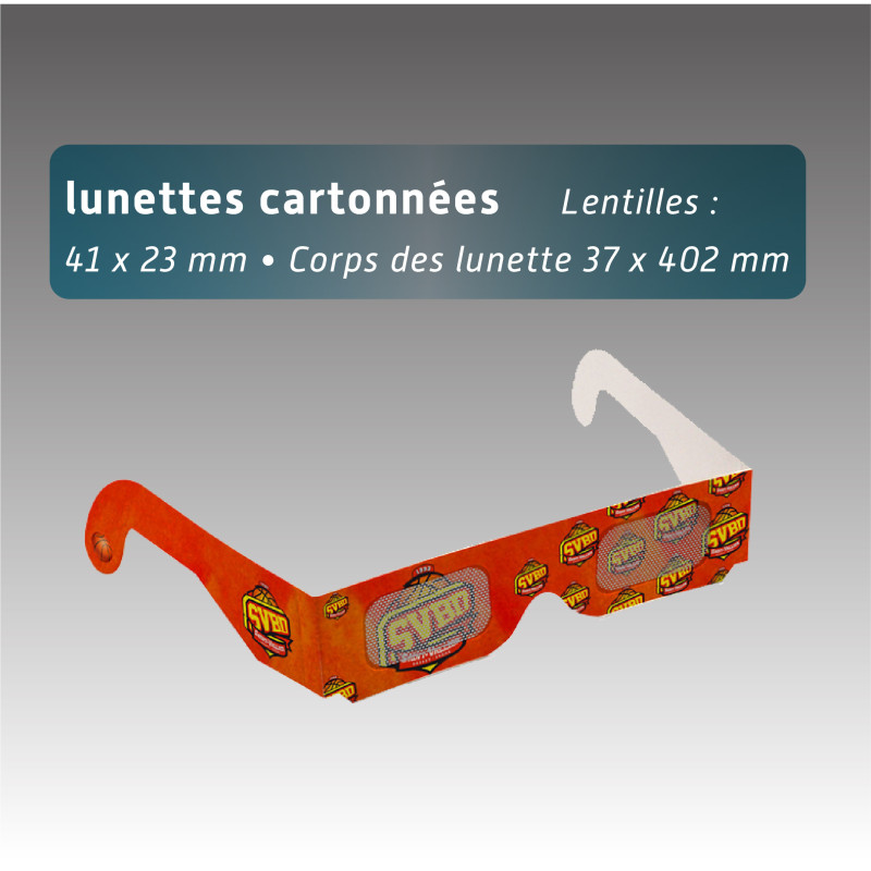 Lunettes cartonnées personnalisées Lunettes cartonnées personnalisées