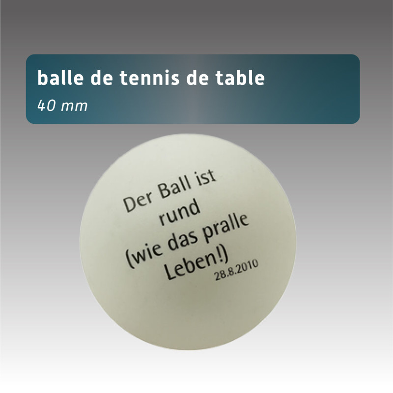 Balle de tennis de table Balle de tennis de table