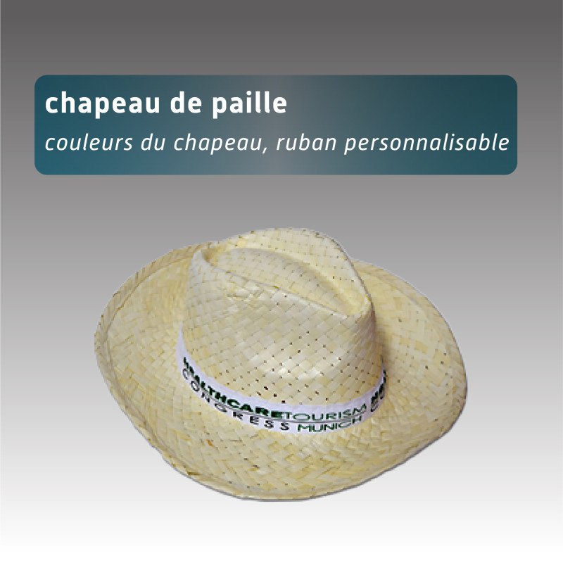 Chapeau de paille personnalisable