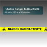 Rubalise plastique "danger radioactivité" 50mm*100m