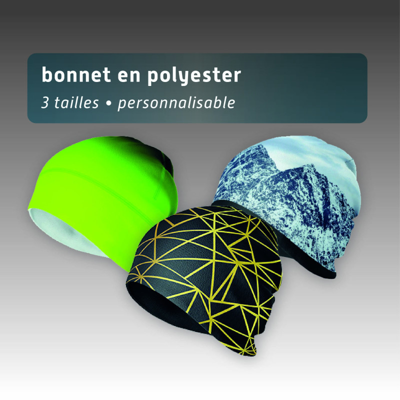 Bonnet sport personnalisé sous sachet plastique individuel Bonnet sport personnalisé sous sachet plastique individuel