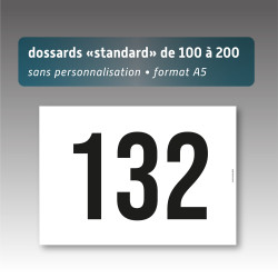 dossard sans peso de 100 a 200
