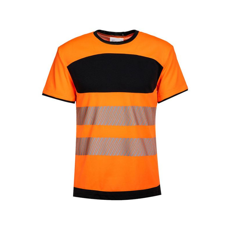 Tee-shirt Haute Visibilité Avec Poche Poitrine Noire Tee-shirt Haute Visibilité Avec Poche Poitrine Noire