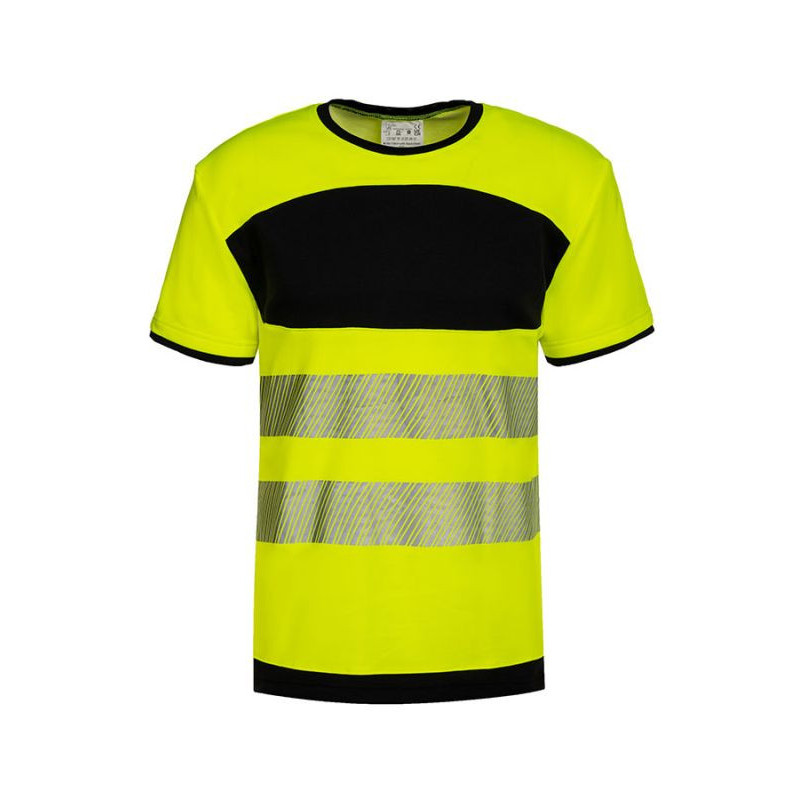 Tee-shirt Haute Visibilité Avec Poche Poitrine Noire Tee-shirt Haute Visibilité Avec Poche Poitrine Noire