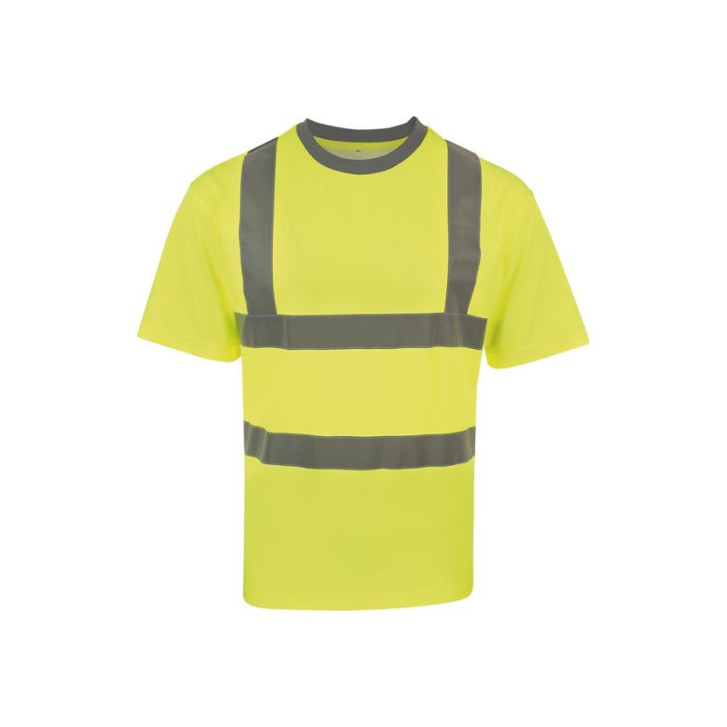 Tee-shirt Haute Visibilité en Poly-coton avec bandes réfléchissantes Tee-shirt Haute Visibilité en Poly-coton avec bandes réfléchissantes