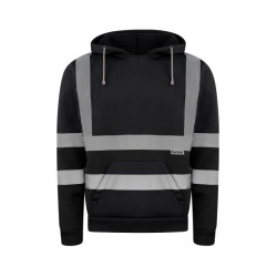 Sweat à Capuche Haute Visibilité avec bandes réfléchissantes