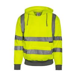 Sweat à Capuche Haute Visibilité avec bandes réfléchissantes