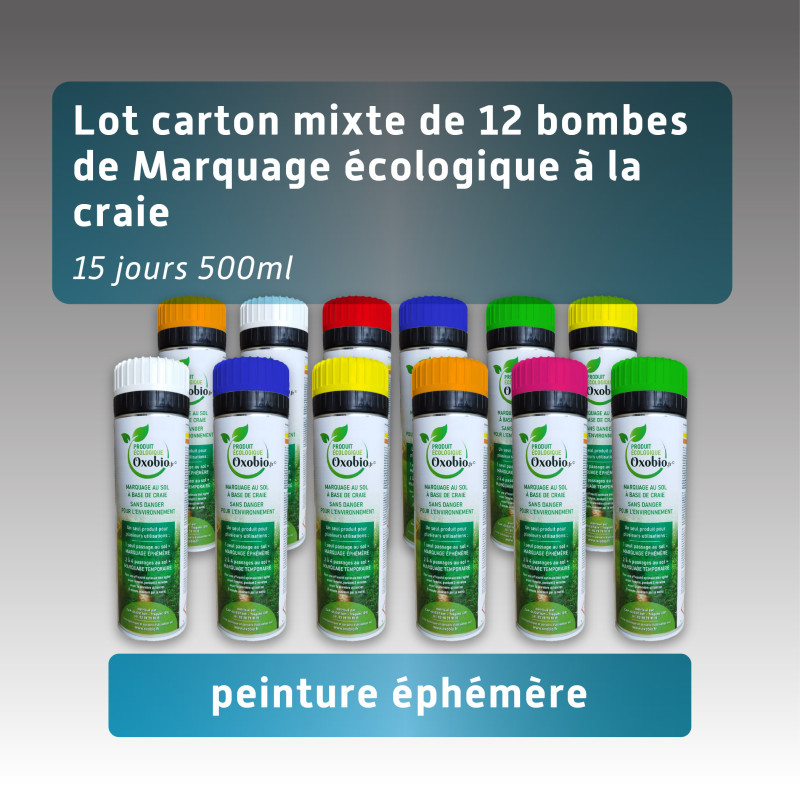 Bombe craie éphémère écologique à la craie - 7 couleurs Bombe craie éphémère écologique à la craie - 7 couleurs