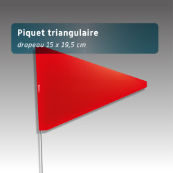 Piquets drapeaux triangulaires - avec pastilles de nuit