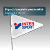 Piquets drapeaux triangulaires personnalisés - avec pastille de nuit