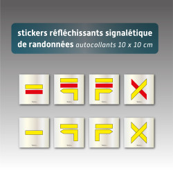 Adhésifs réfléchissants de signalétique de randonnée