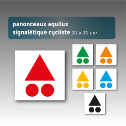 Panonceaux signalétique cycliste aquilux - 6 coloris disponibles