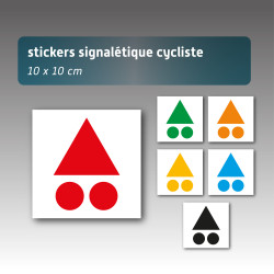 Stickers signalétique cycliste - 6 coloris disponibles