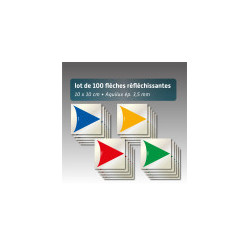 Destockage Sticker réfléchissant adhésif - flèche MARRON diamètre 10cm