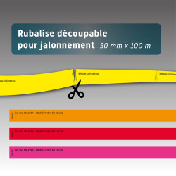Rubalise découpable pour jalonnement - 50mm*100m