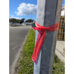 Rubalise découpable pour jalonnement 50 mm x 100 m – 4 coloris (orange, rouge, rose, jaune)