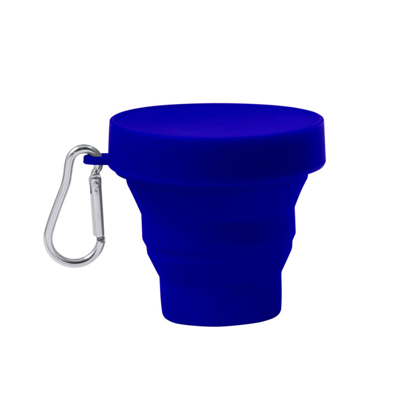 Verre pliable avec capuchon personnalisable et mousqueton Verre pliable avec capuchon personnalisable et mousqueton