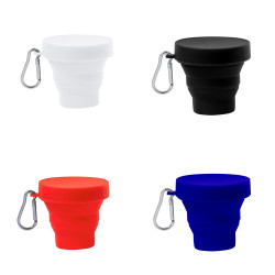 Verre pliable avec capuchon personnalisable et mousqueton
