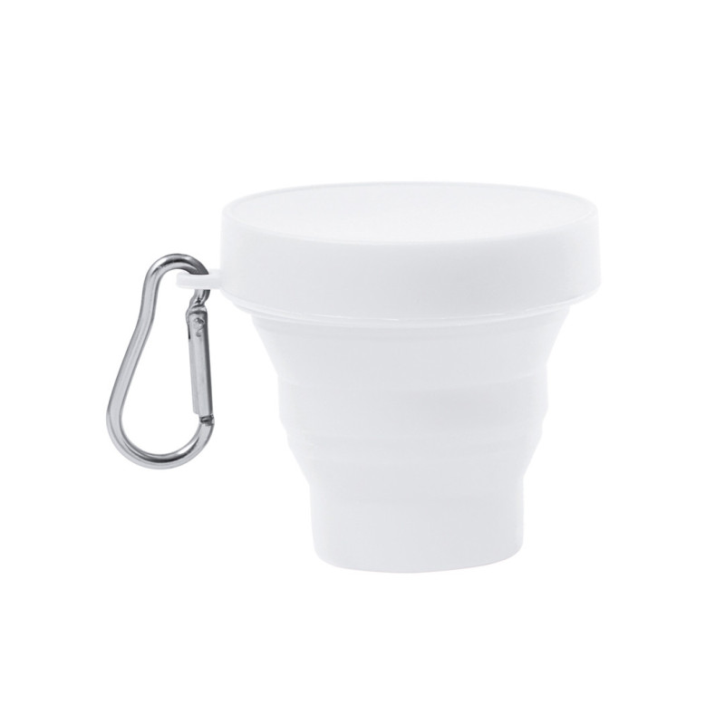 Verre pliable avec capuchon personnalisable et mousqueton Verre pliable avec capuchon personnalisable et mousqueton