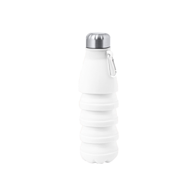 Gourde pliable 550 ml – Silicone et acier inox – Sans BPA