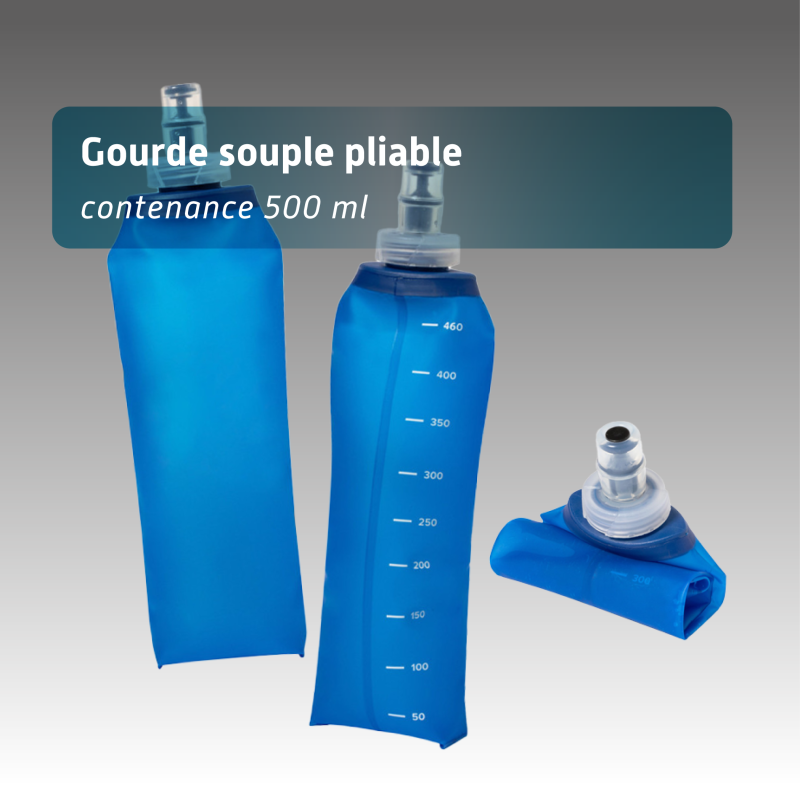 Gourde pliable 500 ml – Idéale pour le sport, le voyage et le bureau