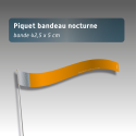 Piquet rubalise bandeau  lot de 100 - avec pastilles de nuit