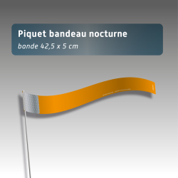 Piquet drapeau rectangle vertical