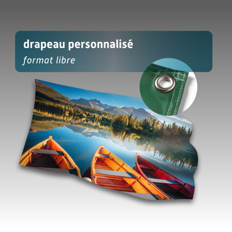 Drapeau personnalisable en sublimation | Impression quadri B1