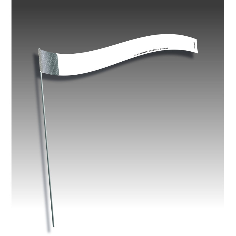 Piquet rubalise drapeau rectangle vertical