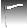Piquet rubalise drapeau rectangle vertical