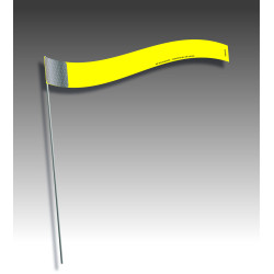 Piquet rubalise drapeau rectangle vertical