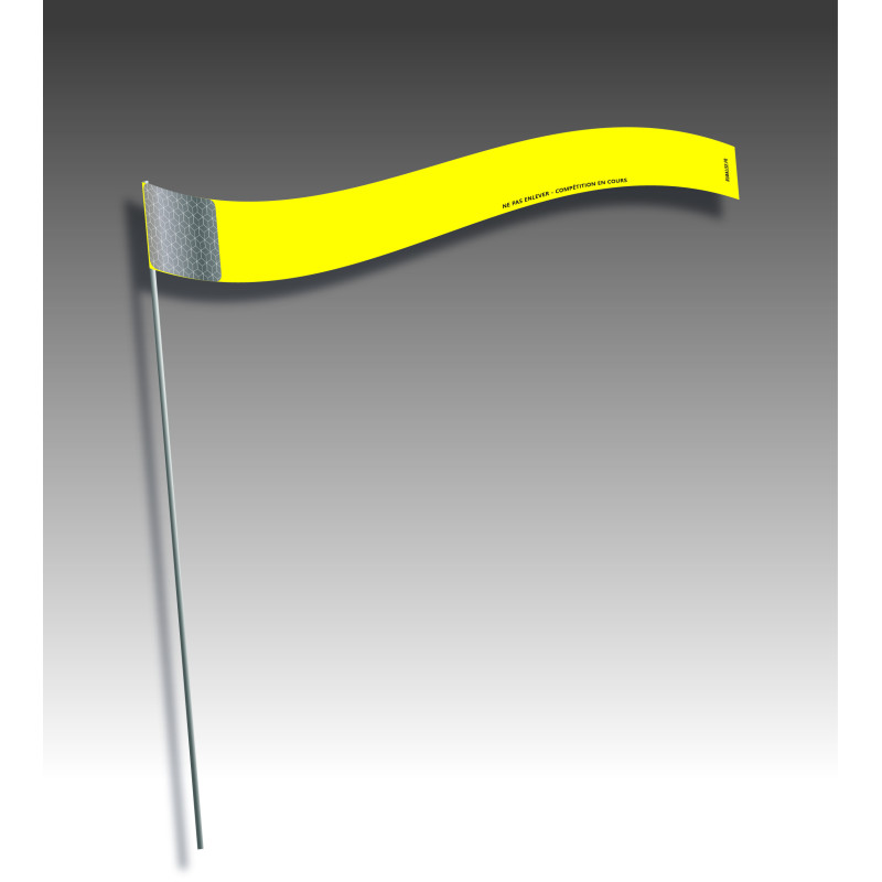 Piquet rubalise drapeau rectangle vertical