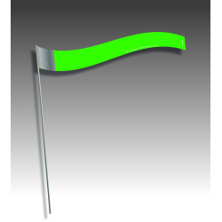 Piquet rubalise drapeau rectangle vertical