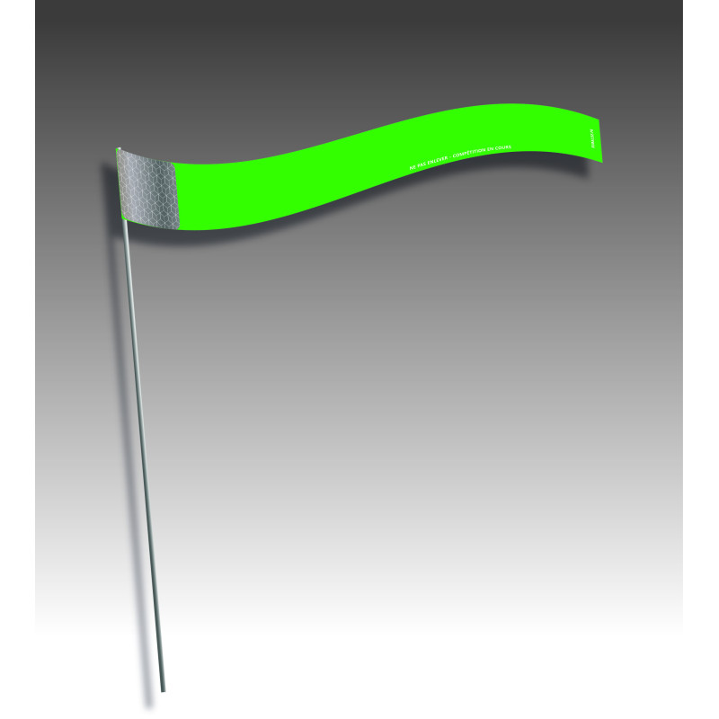 Piquet rubalise drapeau rectangle vertical