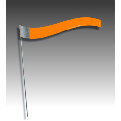Piquet rubalise drapeau rectangle vertical