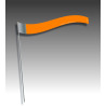 Piquet rubalise drapeau rectangle vertical