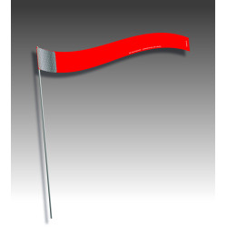Piquet rubalise drapeau rectangle vertical