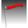 Piquet rubalise drapeau rectangle vertical