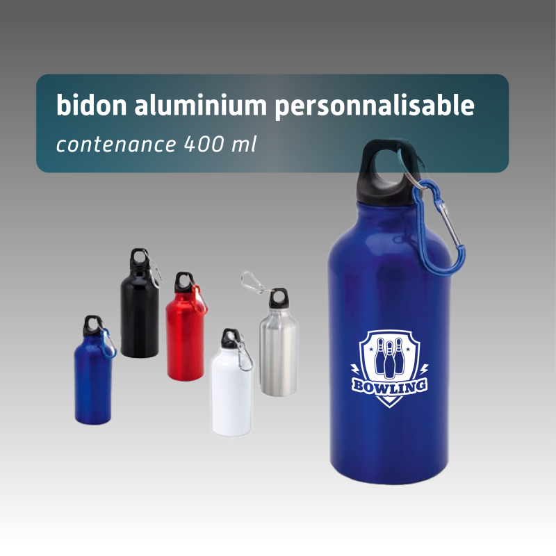 Flacon aluminium personnalisable 400 ml – léger et pratique