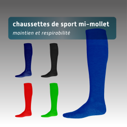 Chaussettes de sport mi-mollet respirantes | Confort & maintien