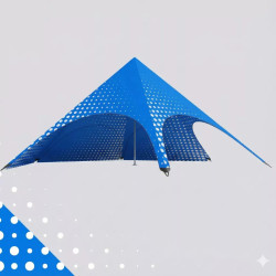 Tente publicitaire Étoile – Pavillon événementiel extérieur personnalisable