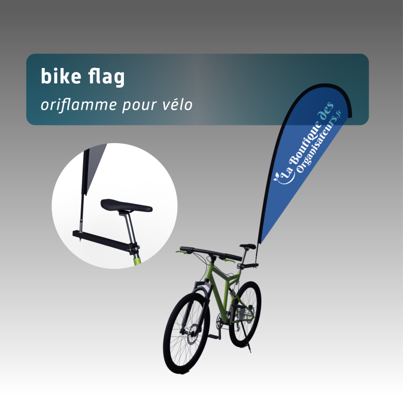 Bike Flag publicitaire vélo | Oriflamme street marketing mobile