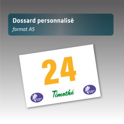 Dossard A5 personnalisé, indéchirable en couleur - Tyvek