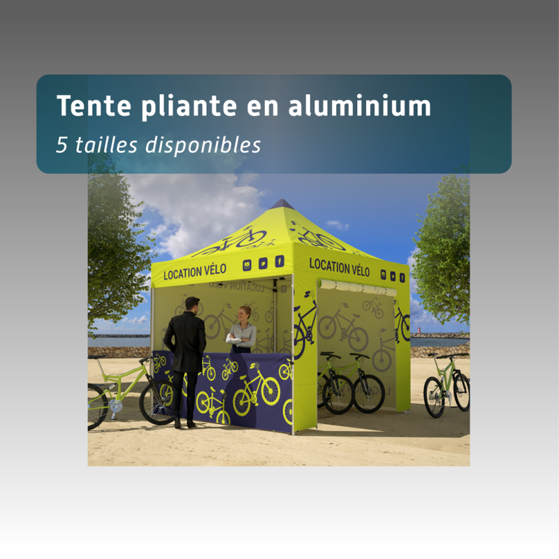 Tente pliable - personnalisable - 5 tailles disponibles