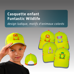 Casquette enfant Funtastic Wildlife – Casquette animaux réglable 5-14 ans