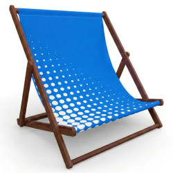 Transat promotionnel BIG XXL extra large, fauteuil géant personnalisable pour événements et salons. Structure bois, toile polyes