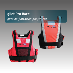 Gilet Pro Race – Aide à la flottaison 50N polyvalente ISO 12402-5